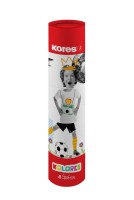 Trojhranné pastelky Kores KOLORES Twist & Turn - 12 ks, tužka + ořezávátko - 93319
