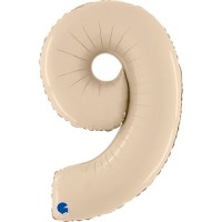 Fóliový balónek 66 cm - číslice 9 - krémová - W260900SCR

 
