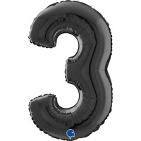 Fóliový balónek 66 cm - číslice 3 - černá - W26043K-P



 