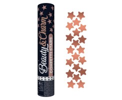 Vystřelovací konfety - Beauty & Charm - rose gold hvězdy 