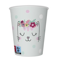 Papírové kelímky - Smiling Cat - 250 ml - 8 ks - KD01_OG_037901