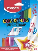 Oboustranné fixy MAPED Color'Peps Duo Stamp - 8 barev - 0081/9846808