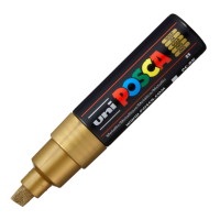 Akrylový popisovač Posca PC-8K - 8 mm - zlatá (25) - P300699000 