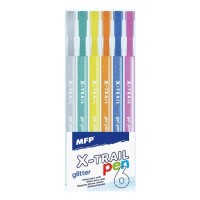 Gelová pera X-trail GLITTER - 6 ks - 6001344