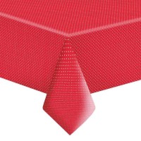 Papírový ubrus - White Dots on Red - 120 x 180 cm - OD01_OG_P_036801