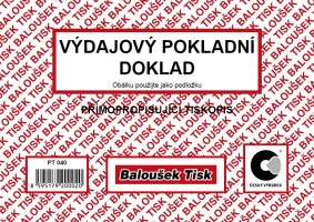 Výdajový pokladní doklad A6 propisovací - PT040