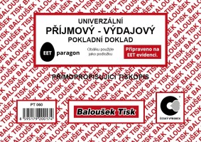 Univerzální příjmový výdajový doklad A6 propisovací - PT060