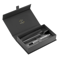 Pouzdro a kuličkové pero Parker IM Essential Stainless Steel CT - 1502/3293631