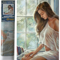 Diamantový obrázek - Dívka - 30 x 40 cm - 1006337