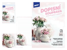 Dopisní papír barevný LUX 5+10 - Květy - 5550372