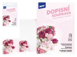 Dopisní papír barevný LUX 5+10 - Květy - 5550371