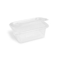 Miska hranatá průhledná s víčkem 1000 ml - 77710	