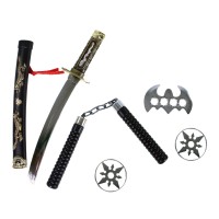 Japonský meč Katana s příslušenstvím - 5 ks - 057586