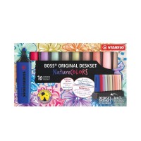 Zvýrazňovač STABILO BOSS ORIGINAL NatureCOLORS - Wildflowers edition - 10 ks sada