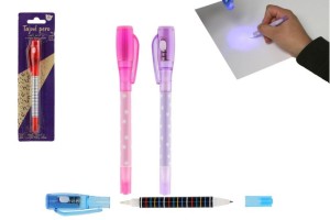 Tajné pero s neviditelným inkoustem a UV světlem - na baterie - 00861569
