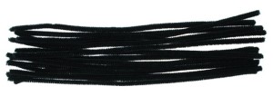 Žinylka chlupaté modelovací drátky - černé - 16 ks - 6702-10