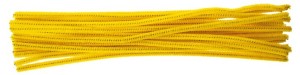 Žinylka chlupaté modelovací drátky - žluté - 16 ks - 6702-02