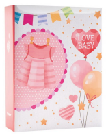 Fotoalbum 9 x 13 cm - 100 fotek - Babymo 2 - růžové - MM-35100B