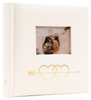 Fotoalbum 10 x 15 cm - 50 fotek - Hearts 1 - zlaté - B-4650SW 