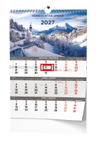 Nástěnný kalendář 2027 - Tříměsíční - A3 - Obrázkový - BNC8-27
