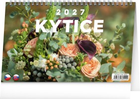 Stolní kalendář 2027 - Kytice CZ/SK - PGS-36922