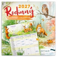 Nástěnný kalendář 2027 - Rodinný plánovací - Zvířátka - PGN-36986-L
