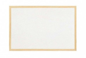 Magnetická tabule bílá - 60 x 40 cm - dřevěný rám
