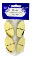 Bodce na svíčku 5 cm - zlaté - 4 ks - 2671