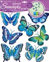 Samolepky na zeď - Modří motýli - 10163
