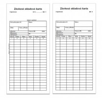Skladová karta zásob malá oboustranná - ET470