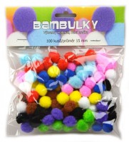 Bambulky - mix barev - 100 ks - POM-1002