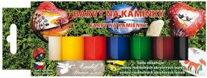 Akrylové barvy na kamínky - základní - 6123