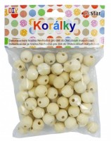Dřevěné korálky - 15 mm - 75 ks - PK510-21