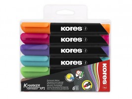 Permanentní popisovače Kores K MARKER XP1 - 6 ks -20902