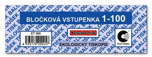 Bločková vstupenka 1-100 - ET300