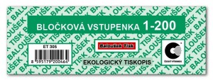 Bločková vstupenka 1-200 - ET305