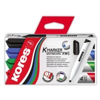 Popisovače Kores K MARKER XW1 na bílé tabule - 4 ks