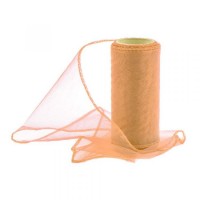Organza obšitá 12cm/9m - meruňková - 240010
