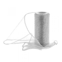 Organza obšitá 12cm/9m - stříbrná - 240019