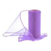 Organza obšitá 12cm/9m - sv. fialová - 240043