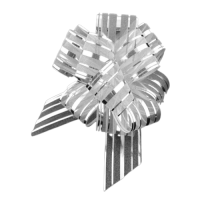 Stuha stahovací - organza LUX - 5/135 cm - stříbrná - 161603