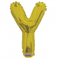 Fóliový balónek 35 cm - písmeno Y - zlatý - K35093-14S