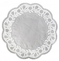 Dekorativní krajky - kulaté - průměr 36 cm - 6 ks - 65436