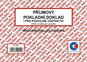 Přijmový pokladní doklad pro podvojné účetnictví propisovací - PT030