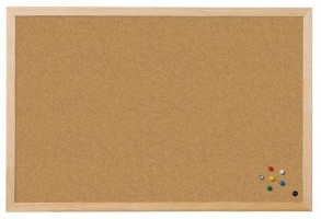 Oboustranná korková tabule - 90 x 120 cm - A0454