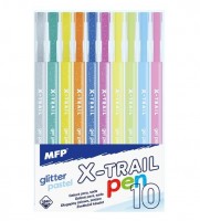 Gelová pera X-trail GLITTER + PASTEL - 10 ks - 6001342